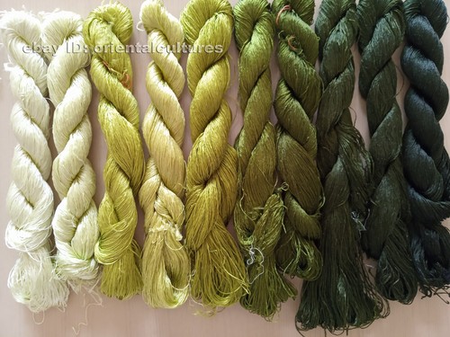 10bundles 100%natural mulberry silk,hand-dyed su embroidery silk floss/threads - Picture 9 of 12