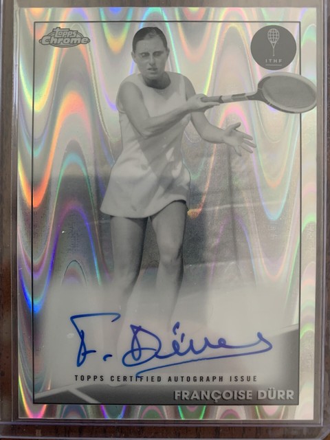 2021 TOPPS CHROME TENNIS BLACK WHITE RAYWAVE /5 AUTO FRANCOISE DURR