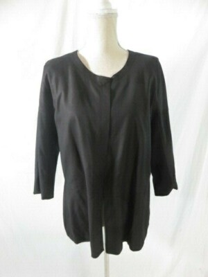 NWT Tribe Black OPEN Leather Jacket Size L Retail $284
