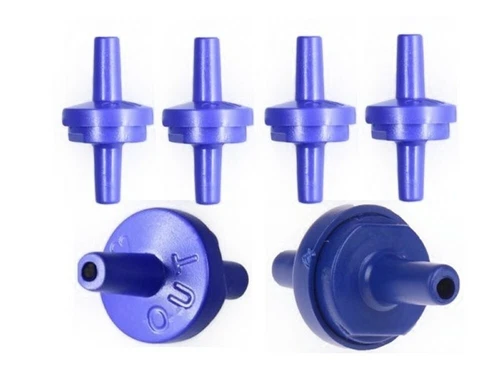 Aquabuy 4 x Air line none-return valves - Flat check valves  Blue