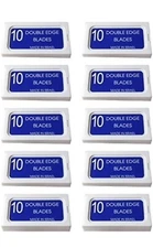 Crystal Platinum Coated Double Edge Safety Razor Shaving Blades Made in Israel