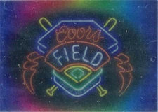 Coors Beer Bright Lights Chase Card BL12 Coors Field