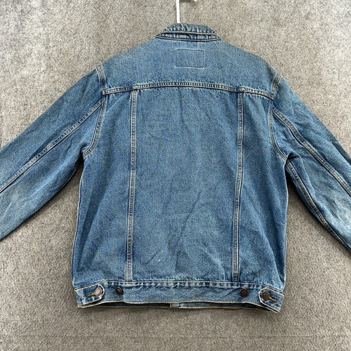 CE Schmidt Jacket Mens Large Medium Wash Denim Pockets Button Down Trucker Coat - Picture 11 of 16