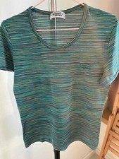 MISSONI SPORT T-SHIRT / MISSONI SHIRT / STRIPPED WOMENS T-SHIRT SIZE 42