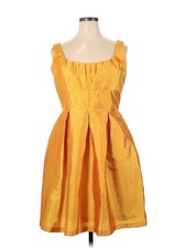 Alfred Sung Women Yellow Casual Dress 16