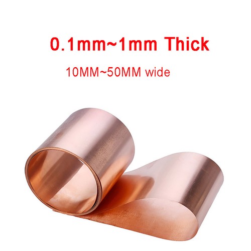 Pure Copper Sheet Plate 0.1/0.2/0.3/0.4/0.5/0.8/1mm Thick - 23 sizes available - Picture 2 of 5