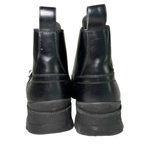 Christian Dior Homme Leather Lace Up Boots Men Size 7/Women 9 (40) Black 16HBM - Picture 7 of 13
