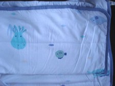 Cloud Island Jersey Knit Reversible Fish Print Blanket 30"x40" NEW