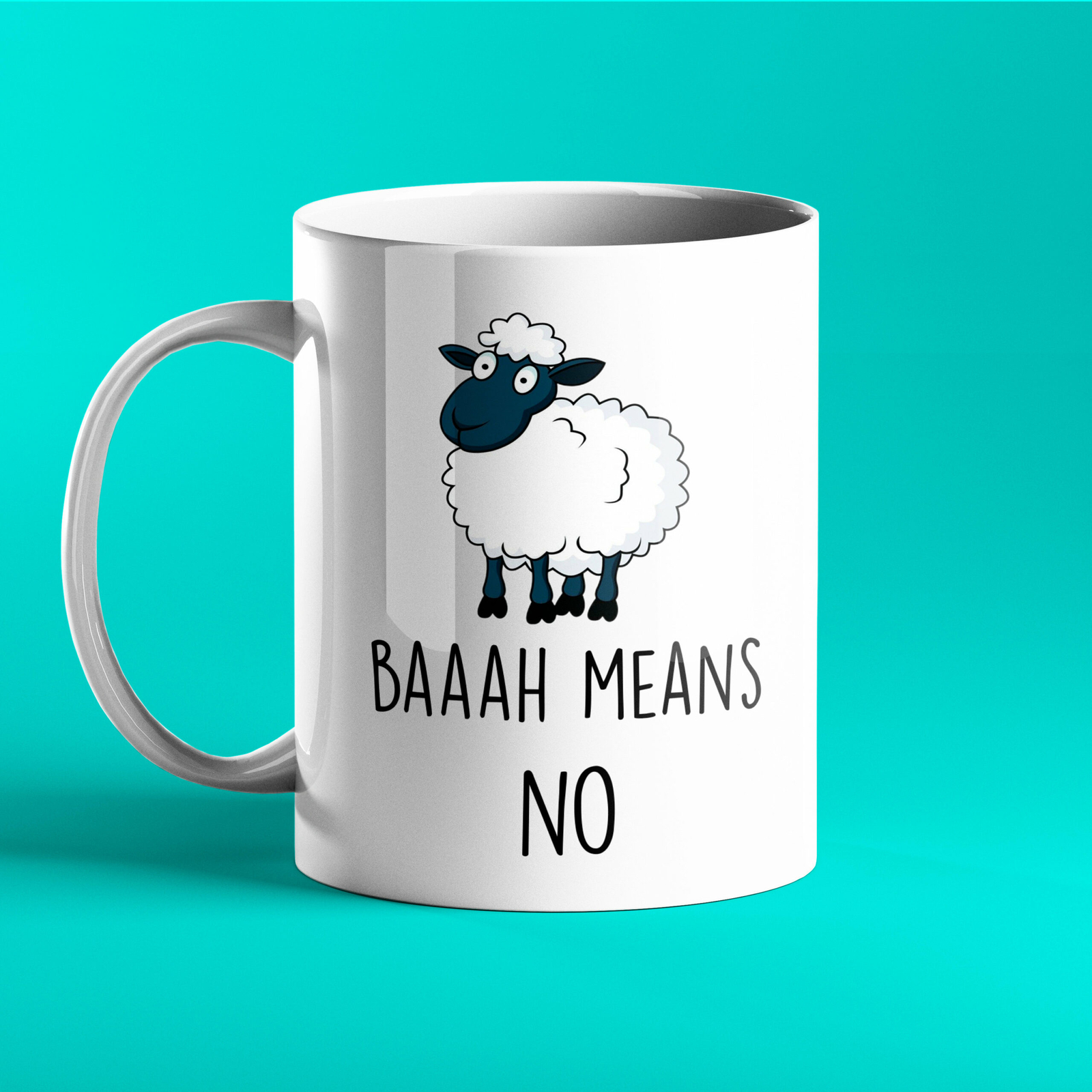 Funny Personalised Mug Baah Means No