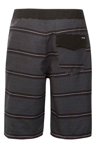 Hurley Big Boys 28 Waist (16) Black Gray Stripe Surf Board Shorts  - Picture 2 of 4