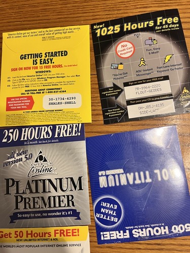 Lot of 7 AOL America Online CDs Vintage Unopened - Picture 9 of 9