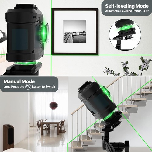 Herramienta de línea de nivel láser autonivelante BOHDANGE 12 líneas 3x360° 4D01-E-3D - Imagen 3 de 22