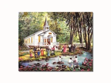 African American Black Baptism by Church Christian Wall Picture 8x10 Art Print