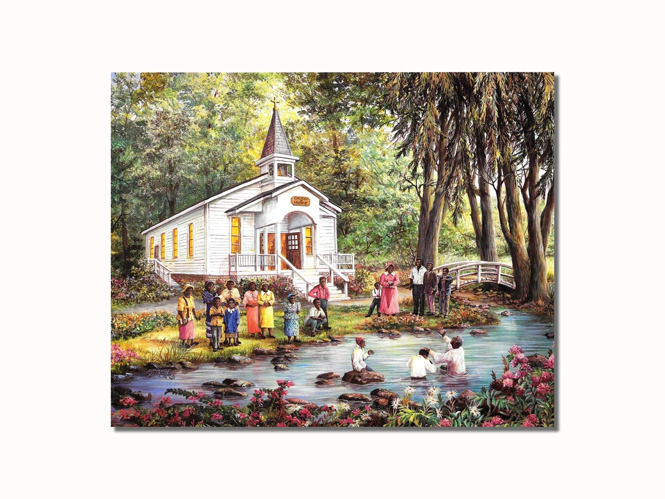 UNLIMITED POTENTIAL African American Black Baptism by Church Christian Wall Picture 8x10 Art Print