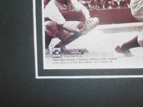 Vintage Lou Gehrig Collage Framed & Mat Print 2000 12" X 15" X 1" Official EVC - Picture 4 of 12
