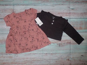 NWT Carters Bunny Bodysuit Dress & Cardigan Baby Girls Outfit Set 9 Monts