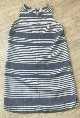 OLD NAVY sz.S Blue/White Striped Linen 
