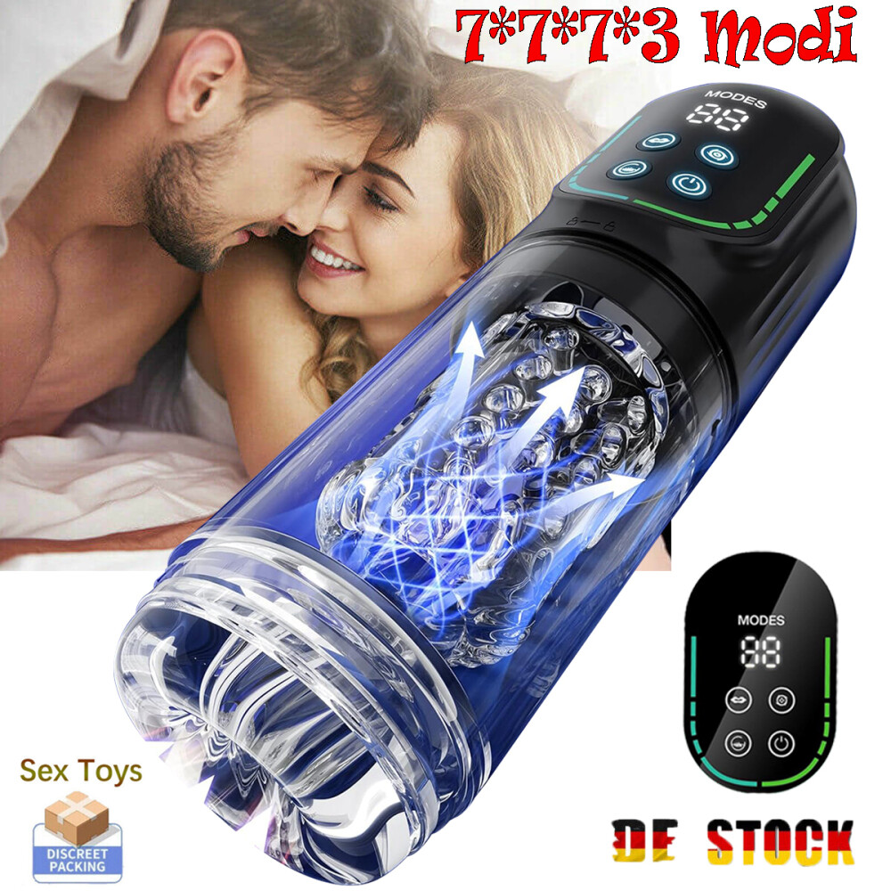 Elektrischer Masturbator Mann Handfrei Cup Teleskopfunktion Spielzeug Sex Toys