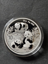 2025 China Silver Panda coin 30 gram 10 Yuan .999 Fine bullion 120.24 per troy oz