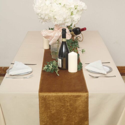 Oro Terciopelo Caminos de Mesa, 30CM X 271CM 30.5cm x 272cm