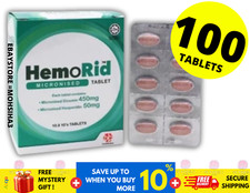 HEMORID Micronized Tablet 100 Tablets Treatment of Hemorrhoids/Piles