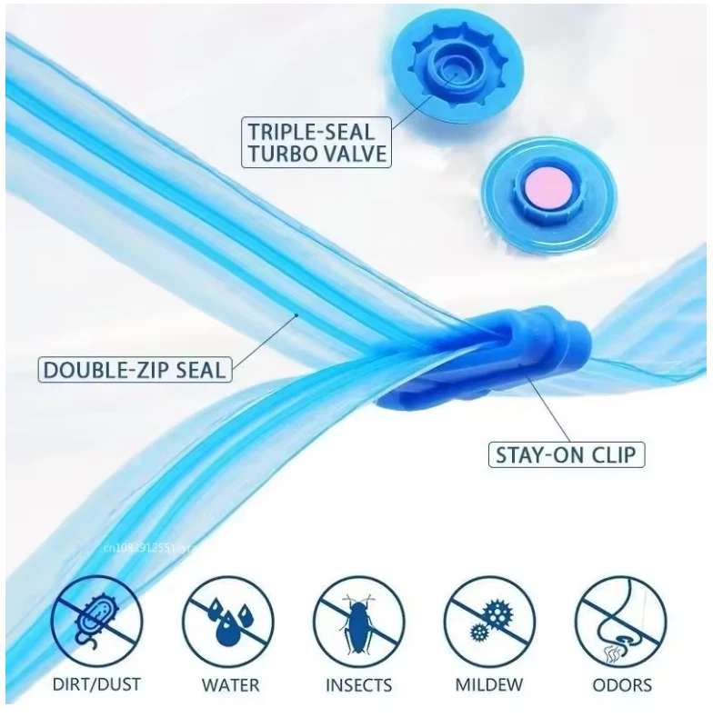 Bolsas de almacenamiento al vacío JUMBO bolsas de compresión para ropa ropa ropa de cama 5 piezas Foto 3 de 4