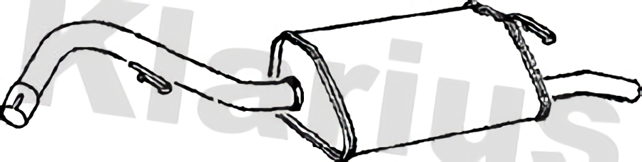 Klarius box with tail pipe fits Ford escort 1.6 95-99 FE564E