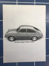 1966 VW FASTBACK Print Ad 1967 Volkswagen Type 3