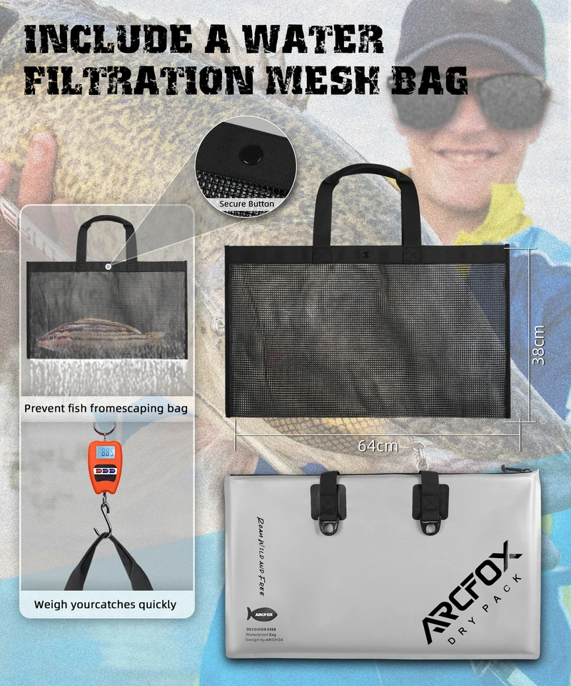 ARCFOX Fish Bag Heavy Duty Fishing Catch Storage Bag Chiller Waterproof Bag - image 4 of 4