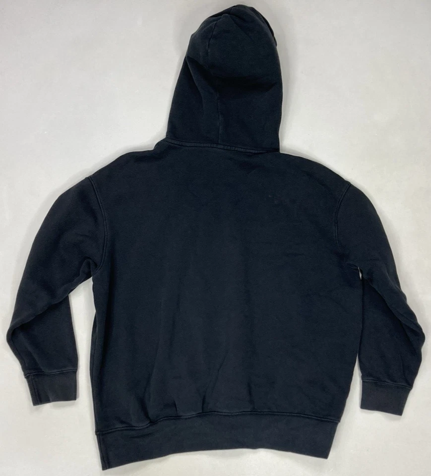 Nike Sportswear Center Swoosh Fleece Pullover Hoodie Women Medium Black DV7079 - Image 3 of 4