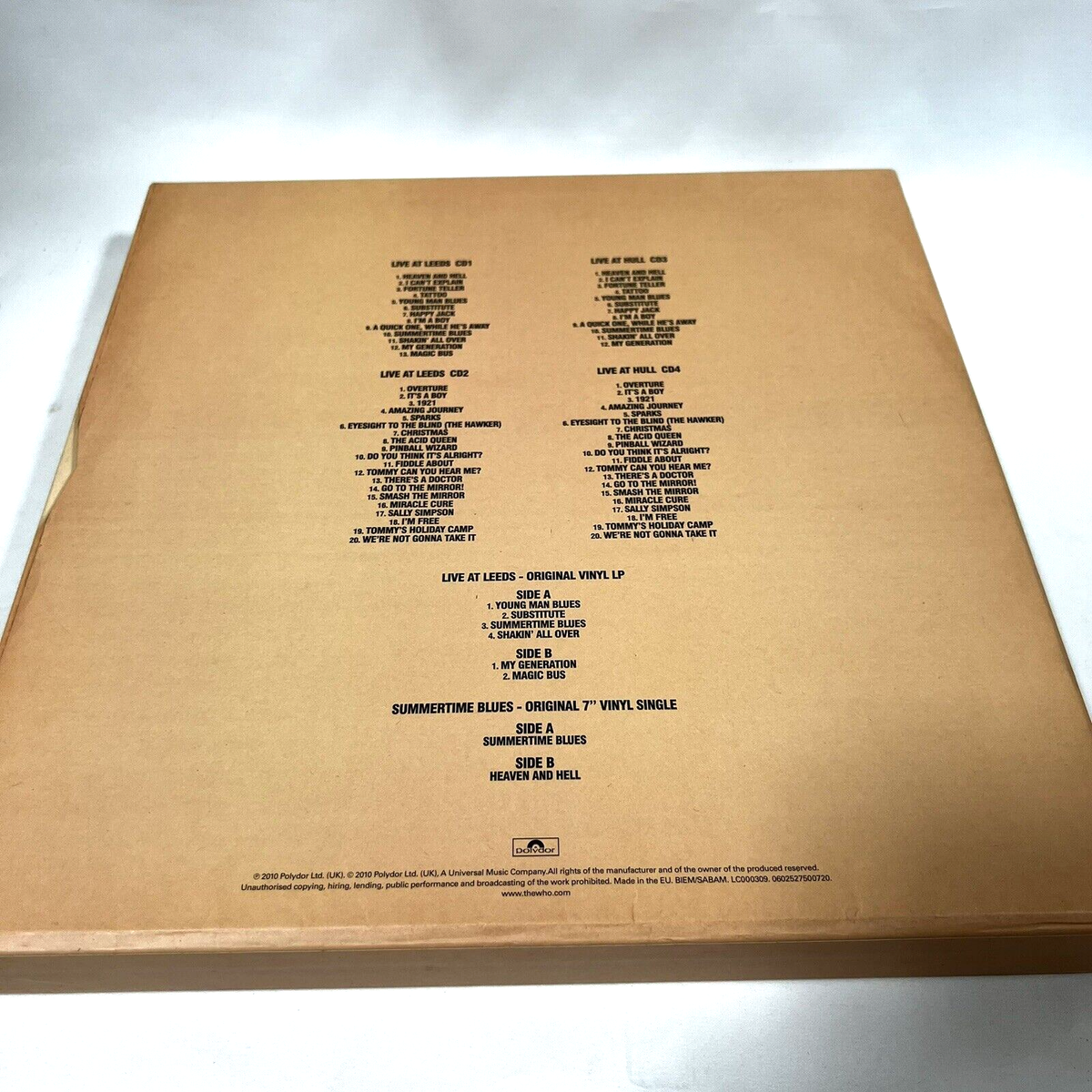 The Who Live At Leeds 40th Anniversary LP CD | eBay