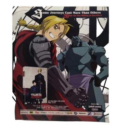 Full Metal Alchemist Magazine Print Ad Gaming Art Cartoon Network Adult Swim