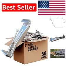 Professional-Grade 5" Hidden Gutter Brackets - 50 Pack of Durable Hangers