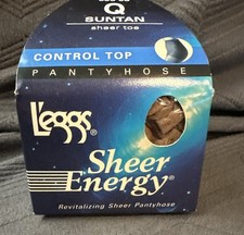 2 L'eggs Sheer Energy Control Top Q SUNTAN Medium Leg Support Pantyhose 65608