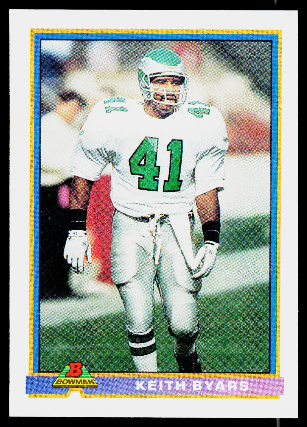 Keith Byars, 1991 Bowman, #398, Philadelphia Eagles,