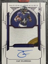 2023 National Treasures Zay Flowers Rookie Patch Auto RC RPA Ravens  /49