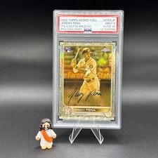 2022 Topps Gilded Jeremy Pena RC Gold Cast Auto /199 PSA 9 Auto 10 Astros