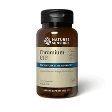 Nature's Sunshine Chromium GTF, 300MCG, 90 Tablets | Chromium Promo... Fast Ship