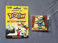 Toontown Online Membership Card + Toontown Toon Hard Enamel Pin