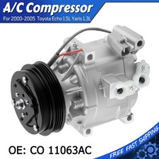Air Ac Compressor W Clutch For Toyota Echo 1.5l Yaris 1.3l 2000-2005 Co 11063ac