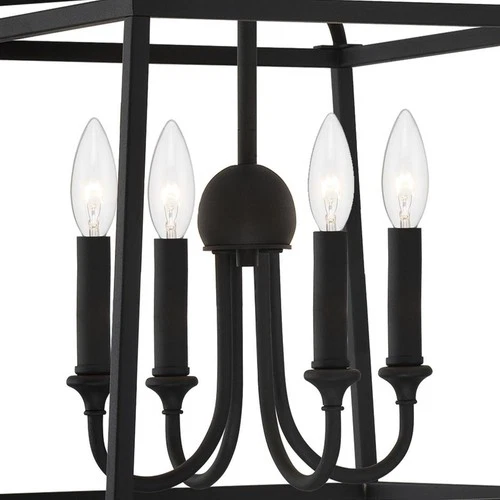 Crystorama 2243-BF_NOSHADE Sylvan Semi-Flush Mount Black Forged - Picture 4 of 5
