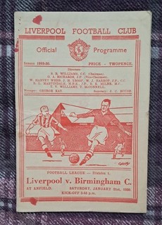 1949/50 Division One LIVERPOOL v. BIRMINGHAM CITY