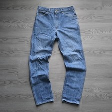 VTG Lee Riders Jeans 33x34 30x33 USA Union 70s Western Talon Zip Light Wash