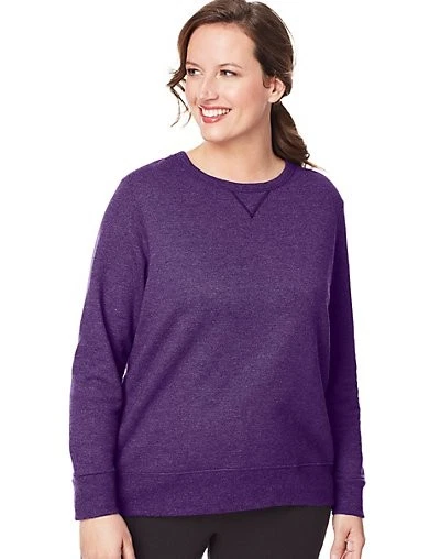 Просто мой размер v-образным вырезом Crewneck женщин толстовка флис ComfortSoft EcoSmart