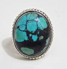 Natural turquoise Ring 925 Sterling Silver Ring Wedding Jewelry gift for Her