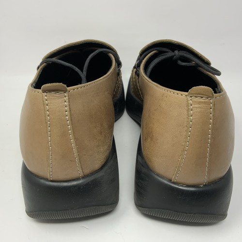 Dansko Janika Womens Sz 39 US 9 Brown Lace Up Slip On Oxford Shoes Clogs Leather - Picture 7 of 11