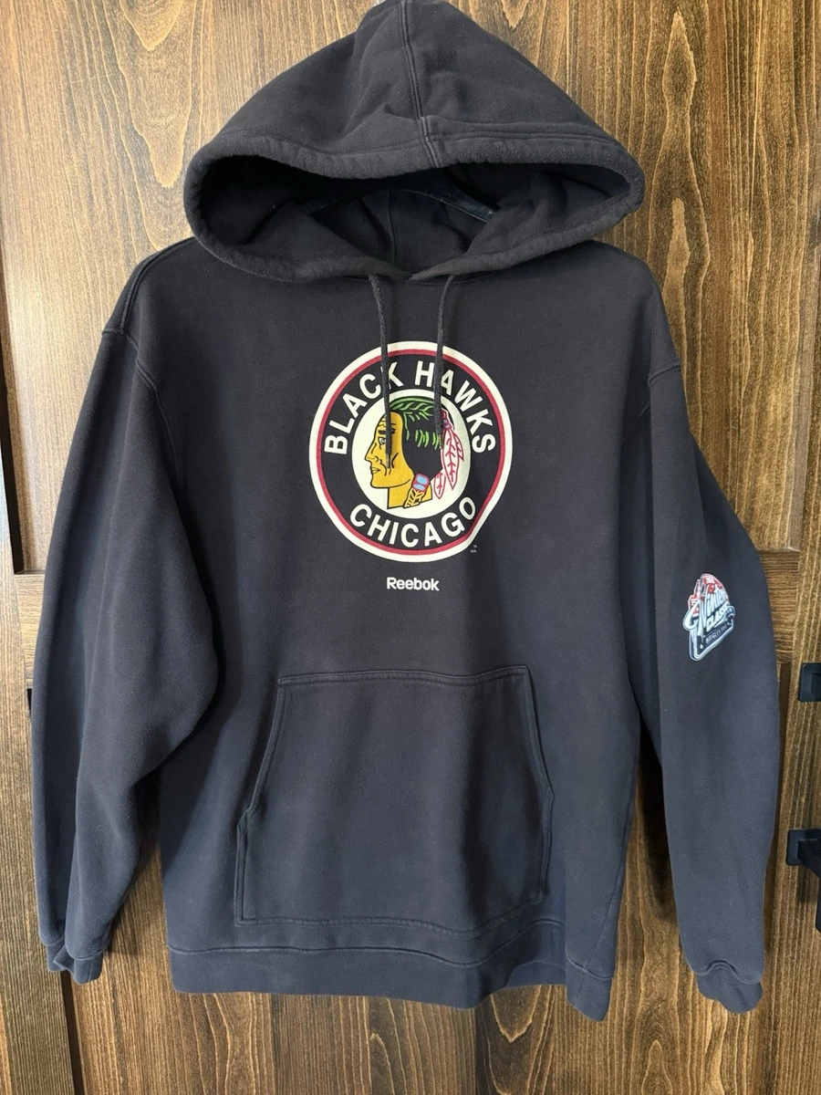 Sweat Capuche Vintage Chicago Blackhawks - Homme Taille M - Noir Reebok