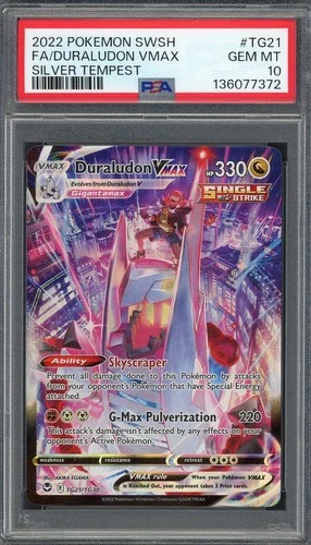 PSA 10 Duraludon VMAX (Full Art) Silver Tempest TG21/TG30 Holo Pokemon Card B24