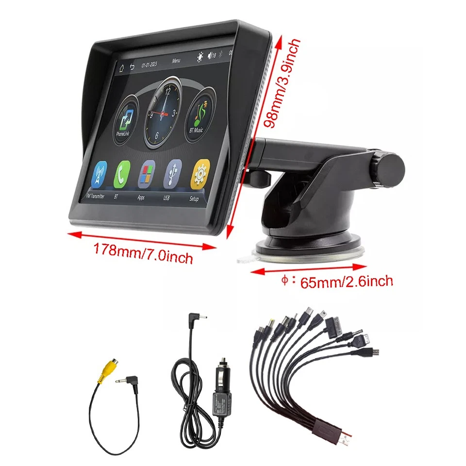 10.26 Inch 4K Touch Screen Car Bluetooth FM Wireless Apple CarPlay Android Auto - Image 2 of 4