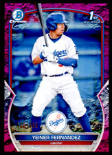 2023 Bowman Bowman Chrome Fuchsia Lunar Refractor Yeiner Fernandez #Bcp-138 /199